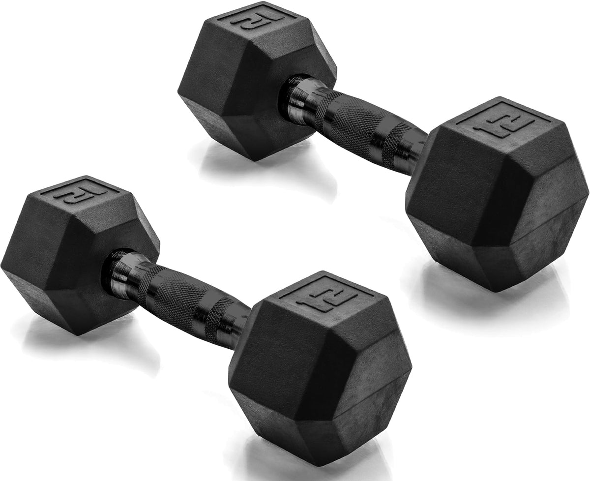 CAP Barbell Rubber Hex Dumbbells