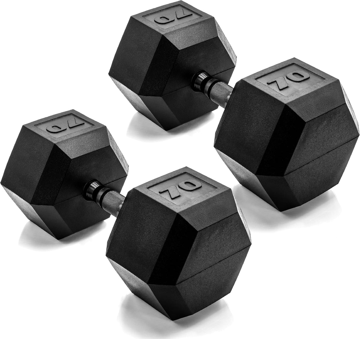 CAP Barbell Rubber Hex Dumbbells