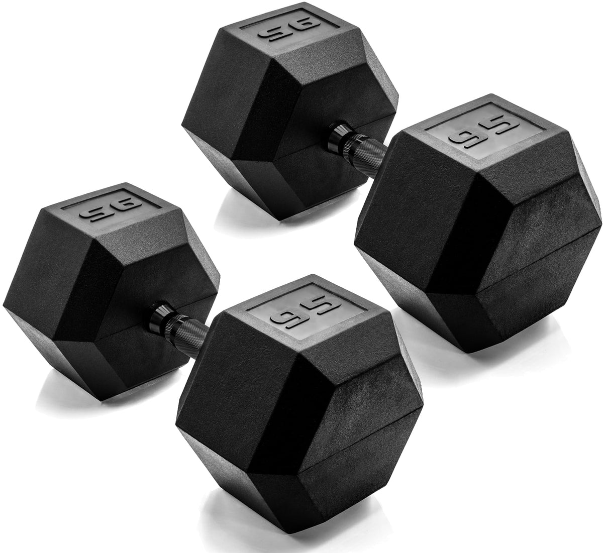 CAP Barbell Rubber Hex Dumbbells