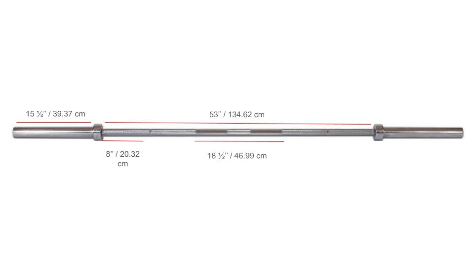 York Barbell 7 FT Olympic Bar Chrome 1000 LB Rated