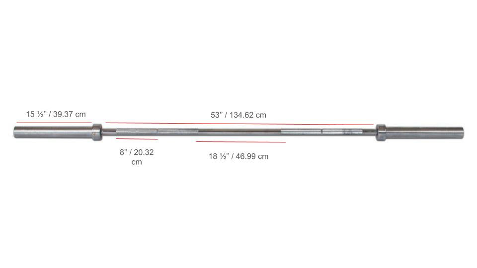 York Barbell 7ft Olympic Chrome Bar – 500lb Rated