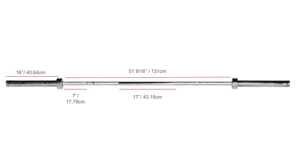York Barbell North American Chrome Olympic Training Weight Bar 28mm