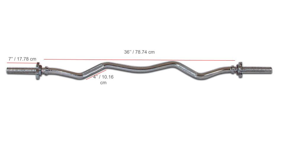 York Barbell Chrome Spin-Lock Curl Bar w/ Spin-Lock Collars