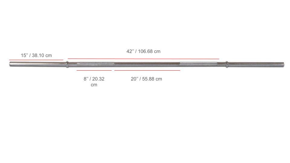 York Barbell Chrome Deluxe Weight Bar w/ Fixed Inner Collars