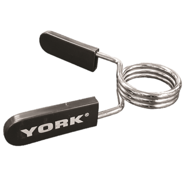 York Barbell 2″ Spring Collars with Rubber Handles (Pair)