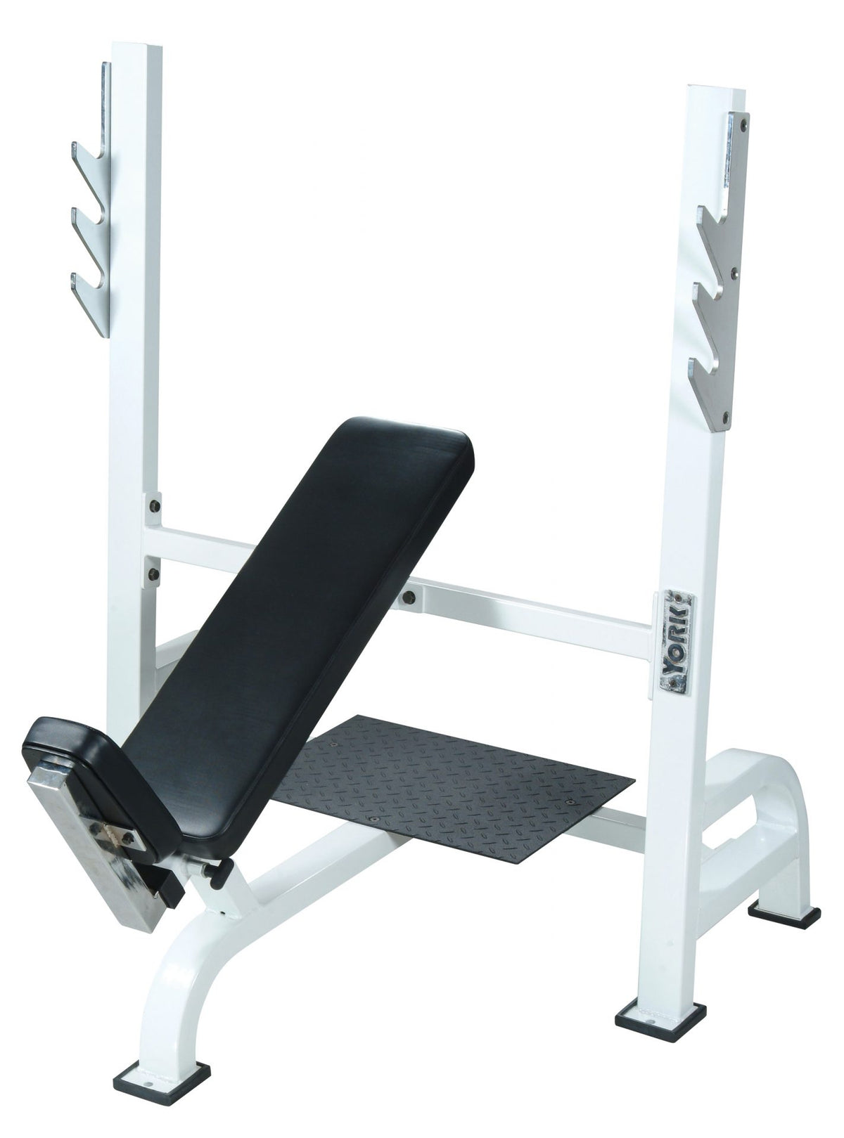 York Barbell STS Olympic Incline Bench Press w/ Gun Racks