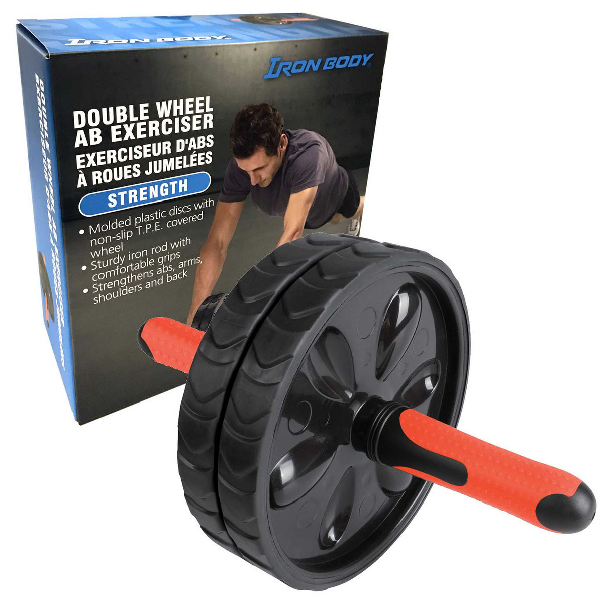 Iron Body Fitness Double Wheel Ab Roller
