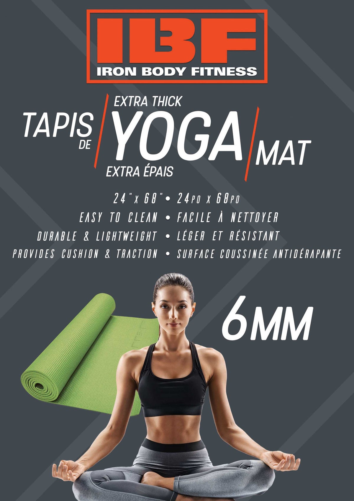 Iron Body Fitness Yoga Mat X-Thick 6 mm