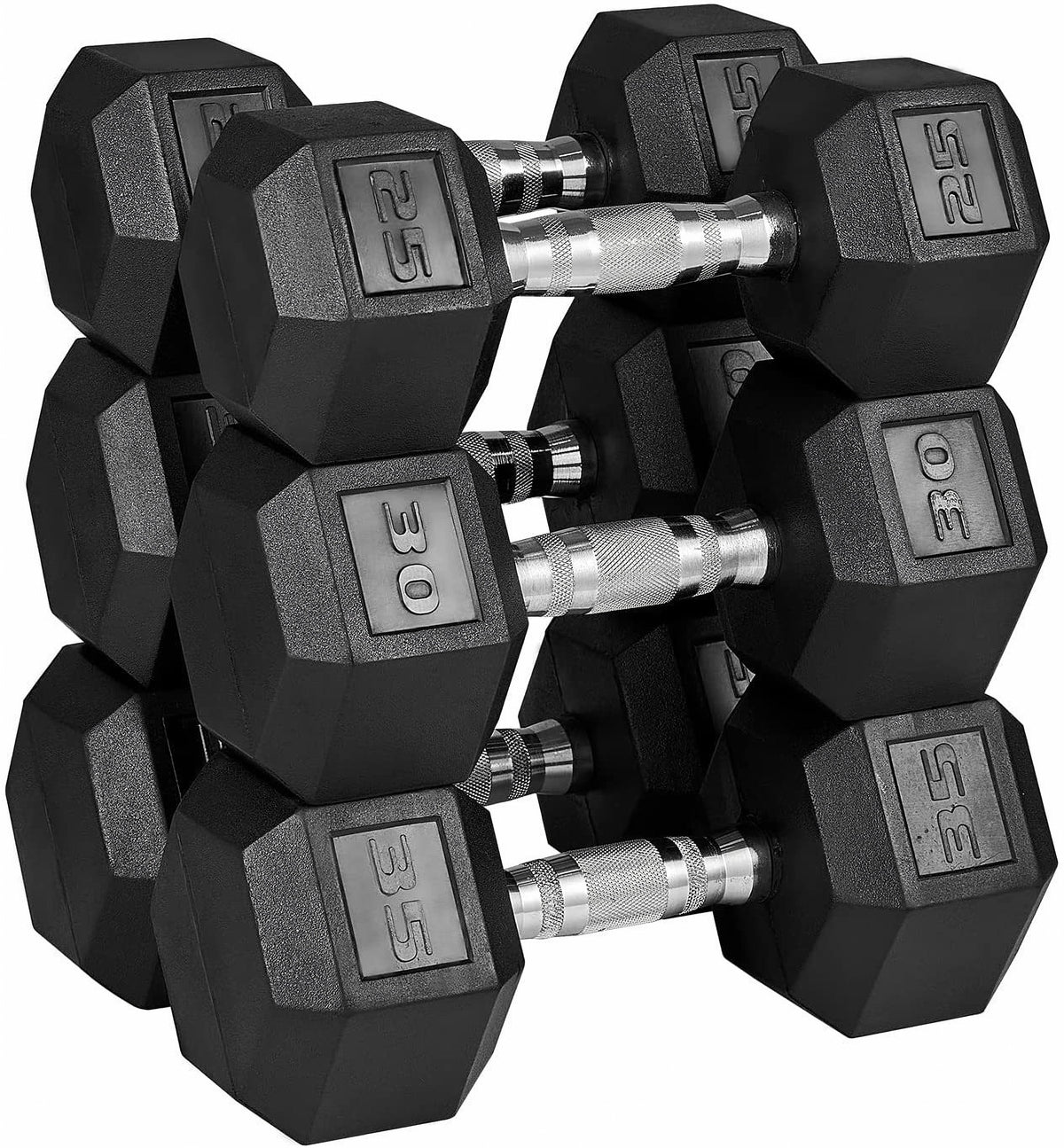 MAGMA Rubber Hex Dumbbell Sets