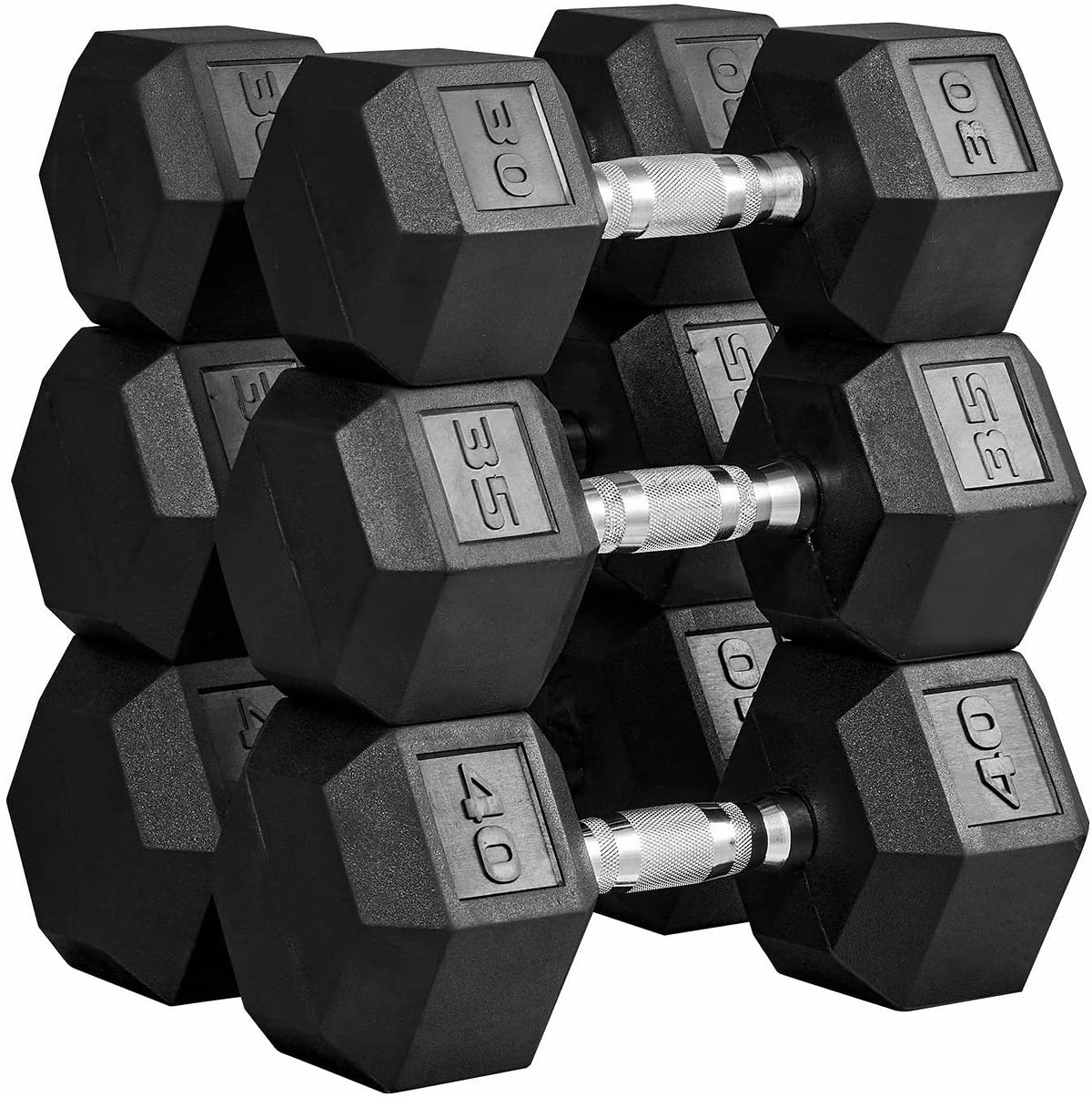 MAGMA Rubber Hex Dumbbell Sets