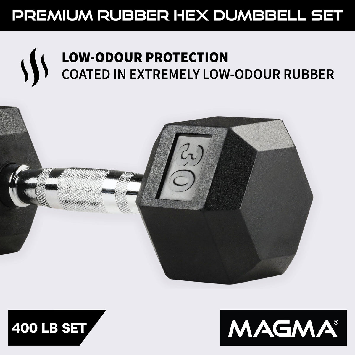 MAGMA Rubber Hex Dumbbell Sets