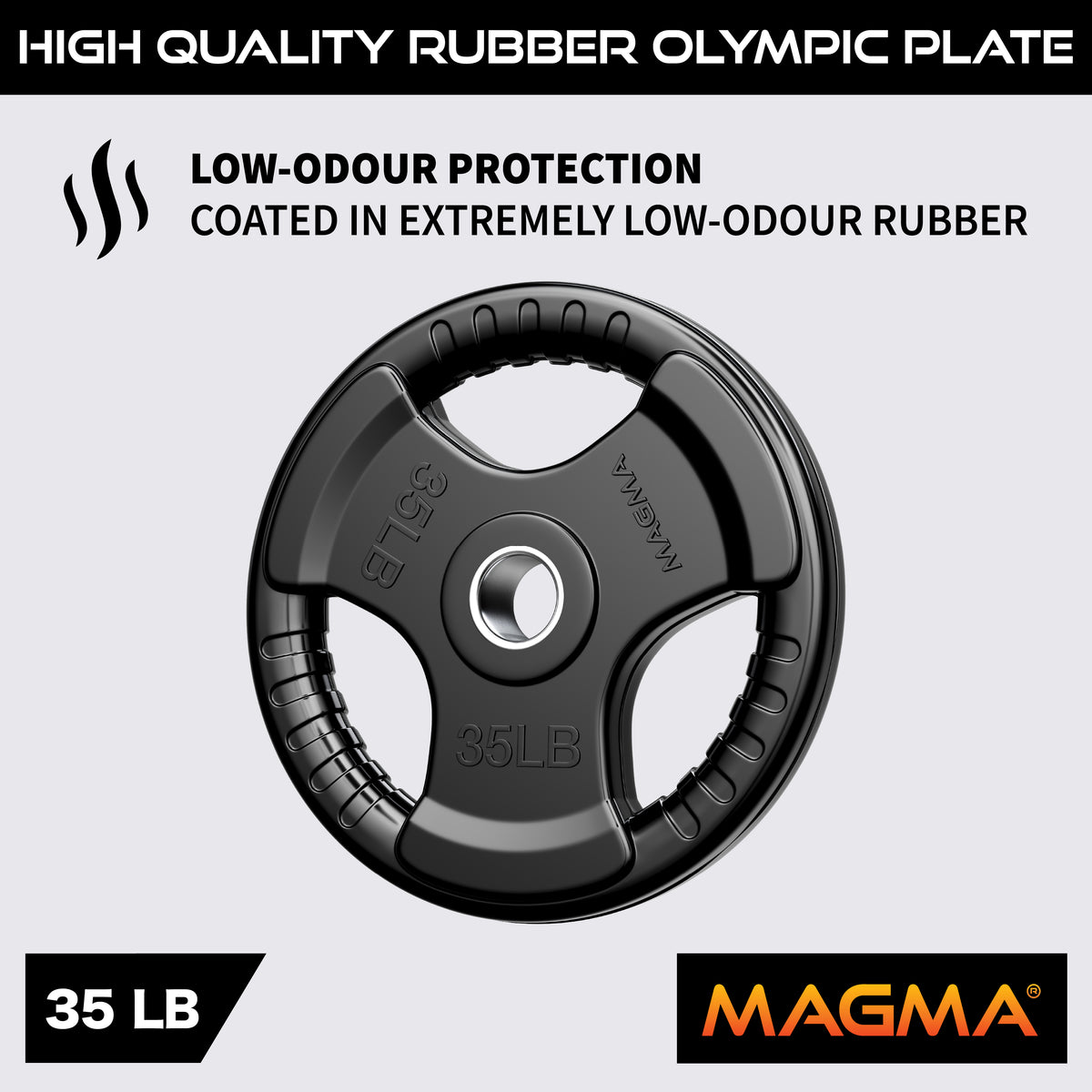 MAGMA Virgin Rubber 2-inch Olympic Grip Plates