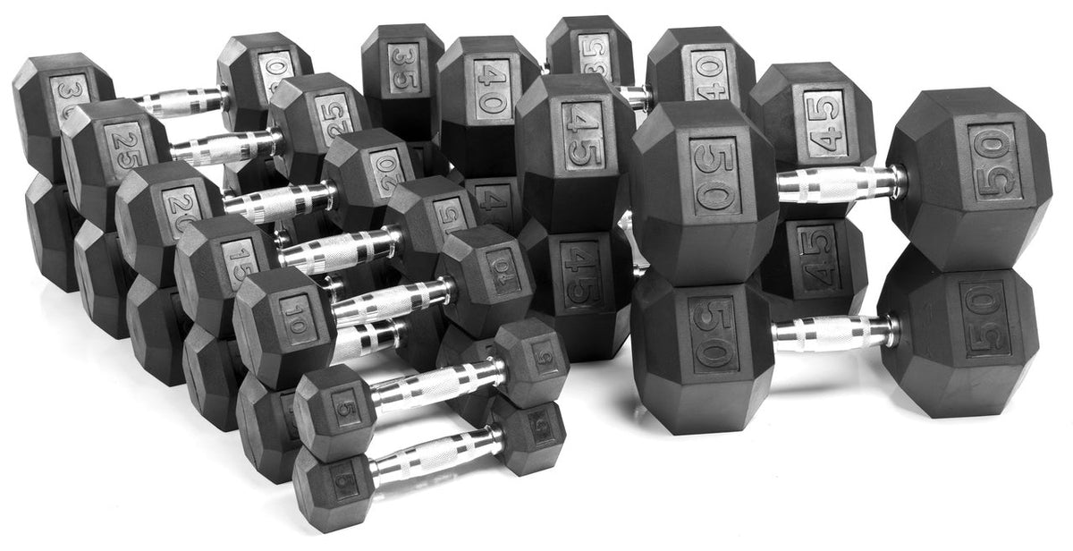 MAGMA Rubber Hex Dumbbell Sets