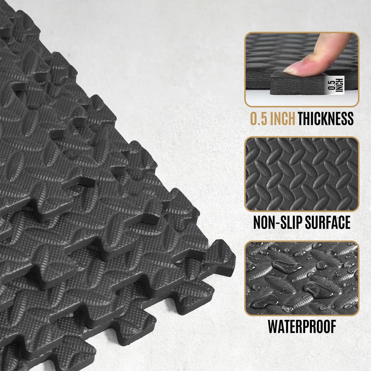 CAP Barbell Puzzle Mats (Black)