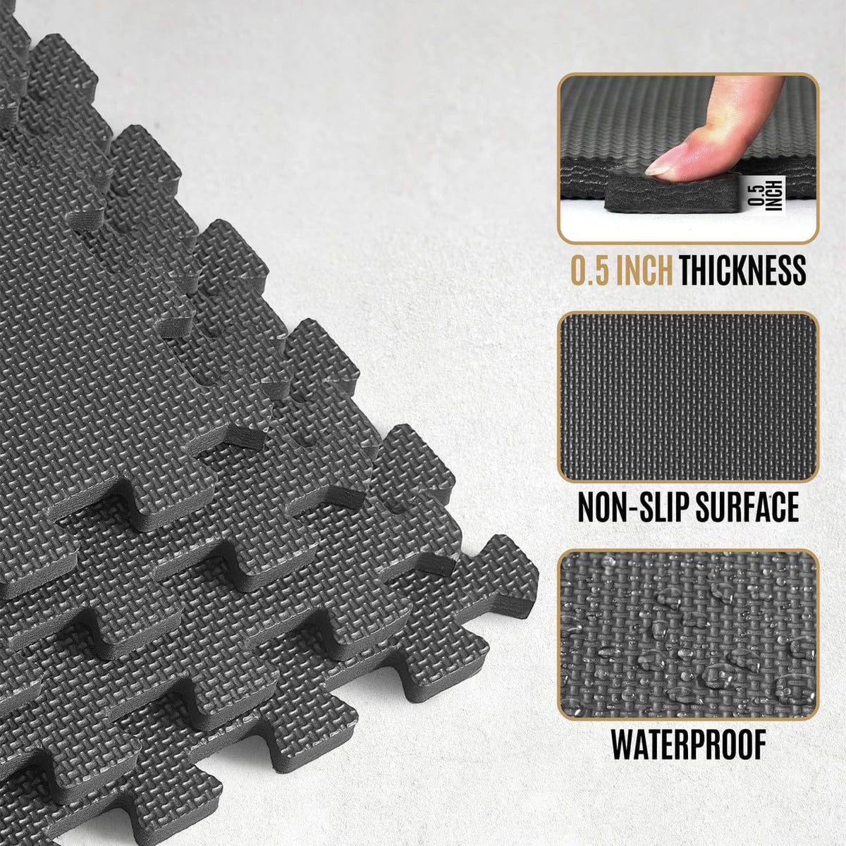 CAP Barbell Puzzle Mats (Black)