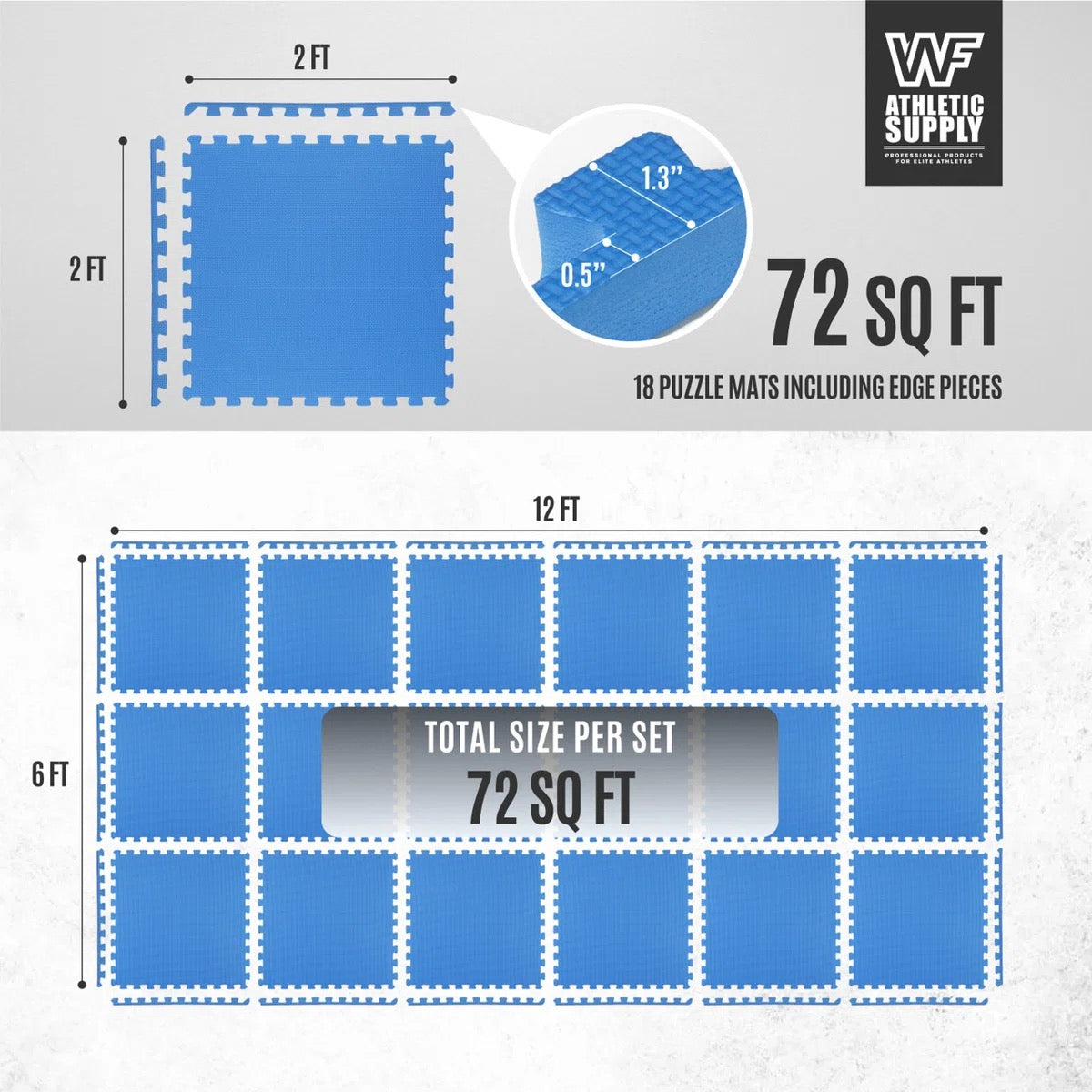 CAP Barbell Puzzle Mats (Blue)