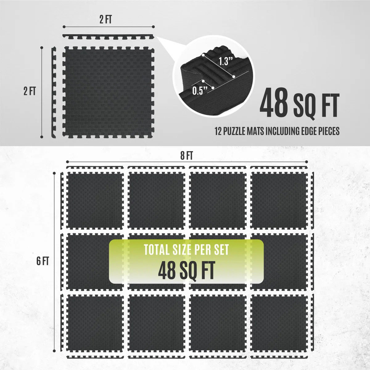 CAP Barbell Puzzle Mats (Black)