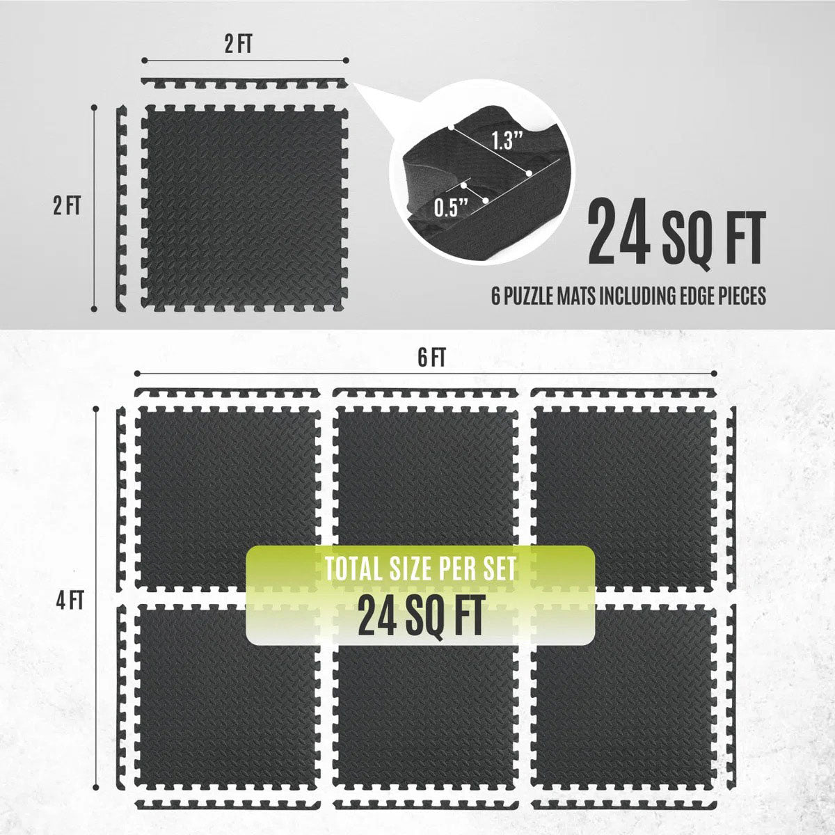 CAP Barbell Puzzle Mats (Black)