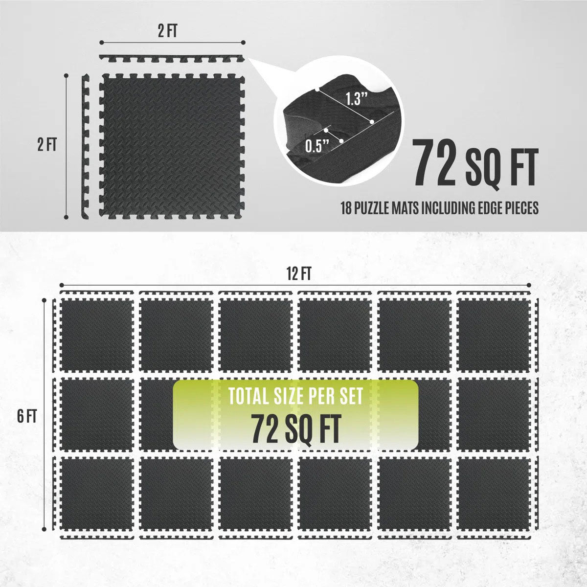 CAP Barbell Puzzle Mats (Black)