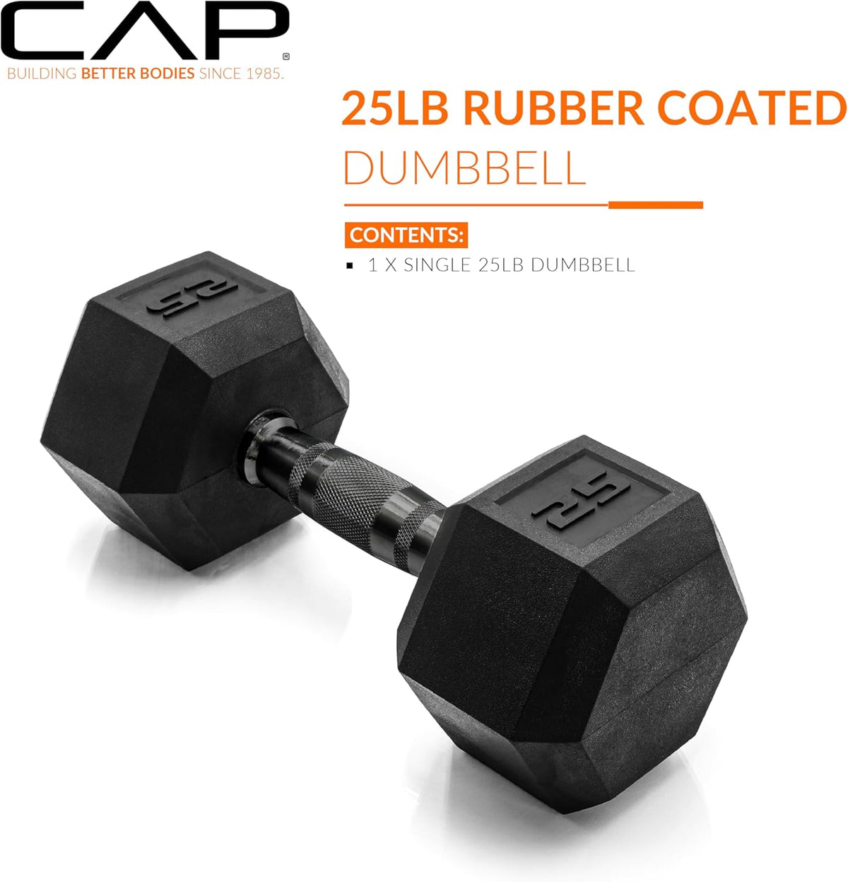 CAP Barbell Rubber Hex Dumbbells