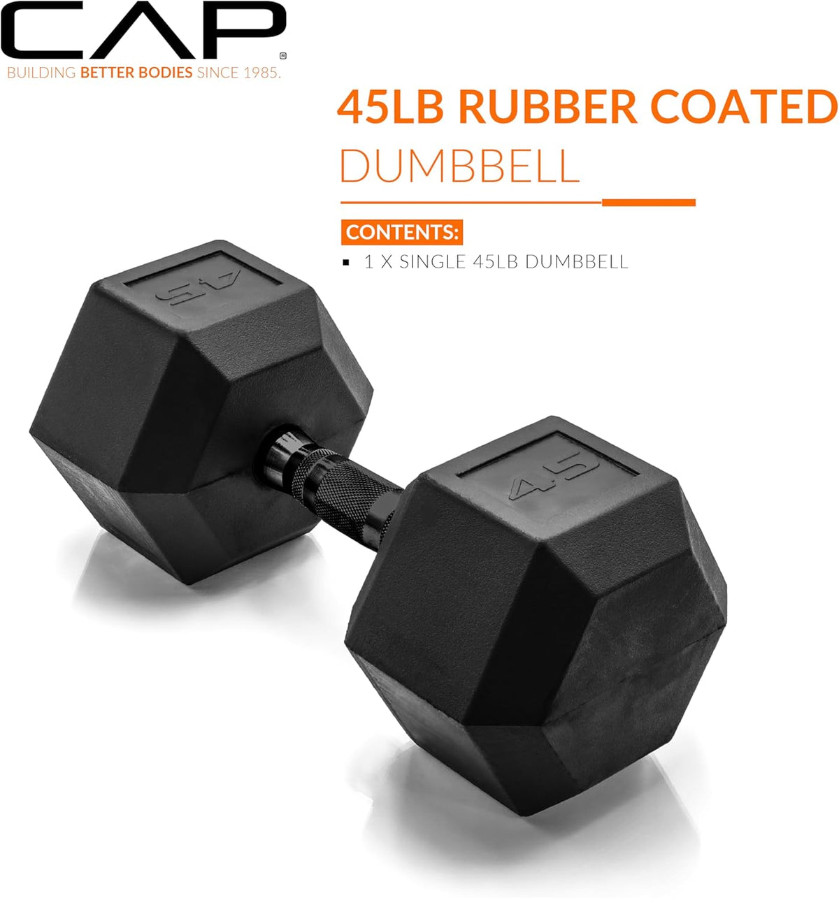CAP Barbell Rubber Hex Dumbbells