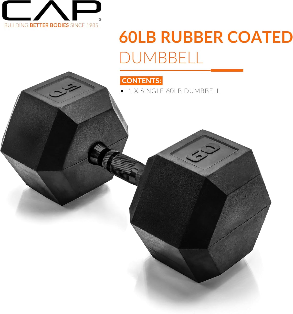 CAP Barbell Rubber Hex Dumbbells
