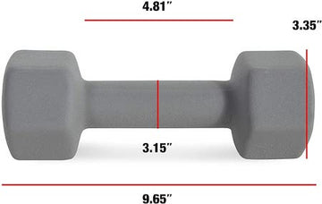 CAP Barbell, 12lb Coated Rubber Hex Dumbbell, Pair 