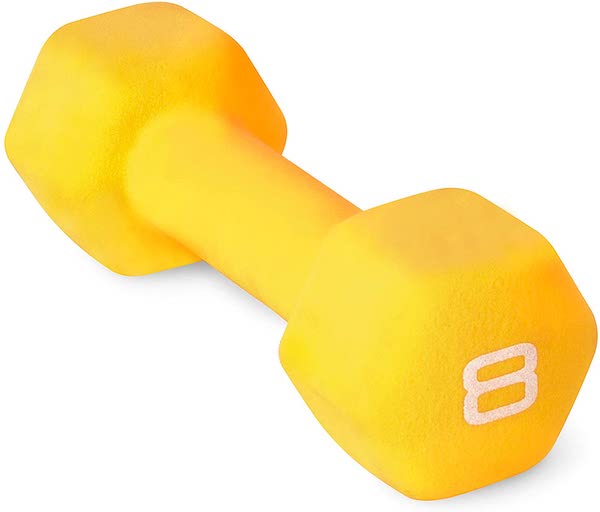 Neoprene Dumbbell Weights - 8LB Orange, Single