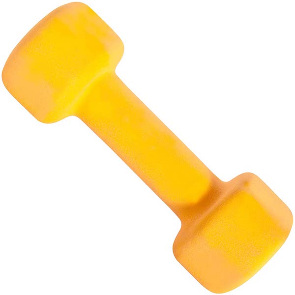 Neoprene Dumbbell Weights - 8LB Orange Rotated, Single