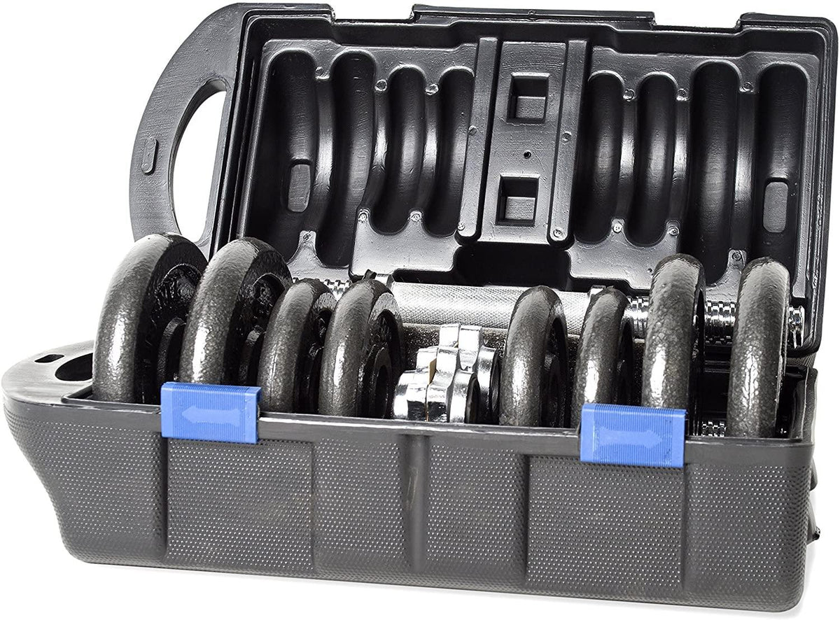 Cap Barbell Adjustable Dumbbell Weights Set, 40-lb - Case Open
