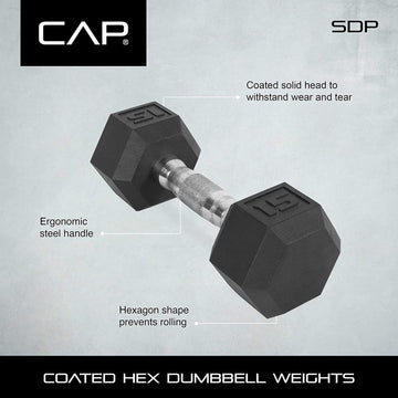 CAP Barbell Rubber Hex Dumbbells MAGMA Fitness