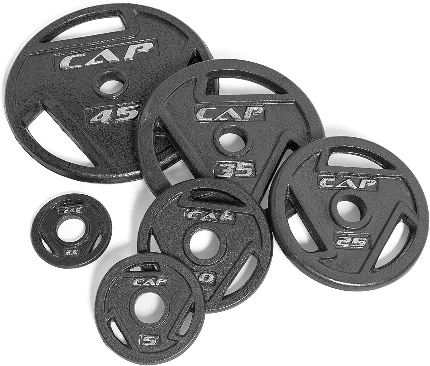 CAP Barbell Cast Iron 2-inch Olympic Grip Plates