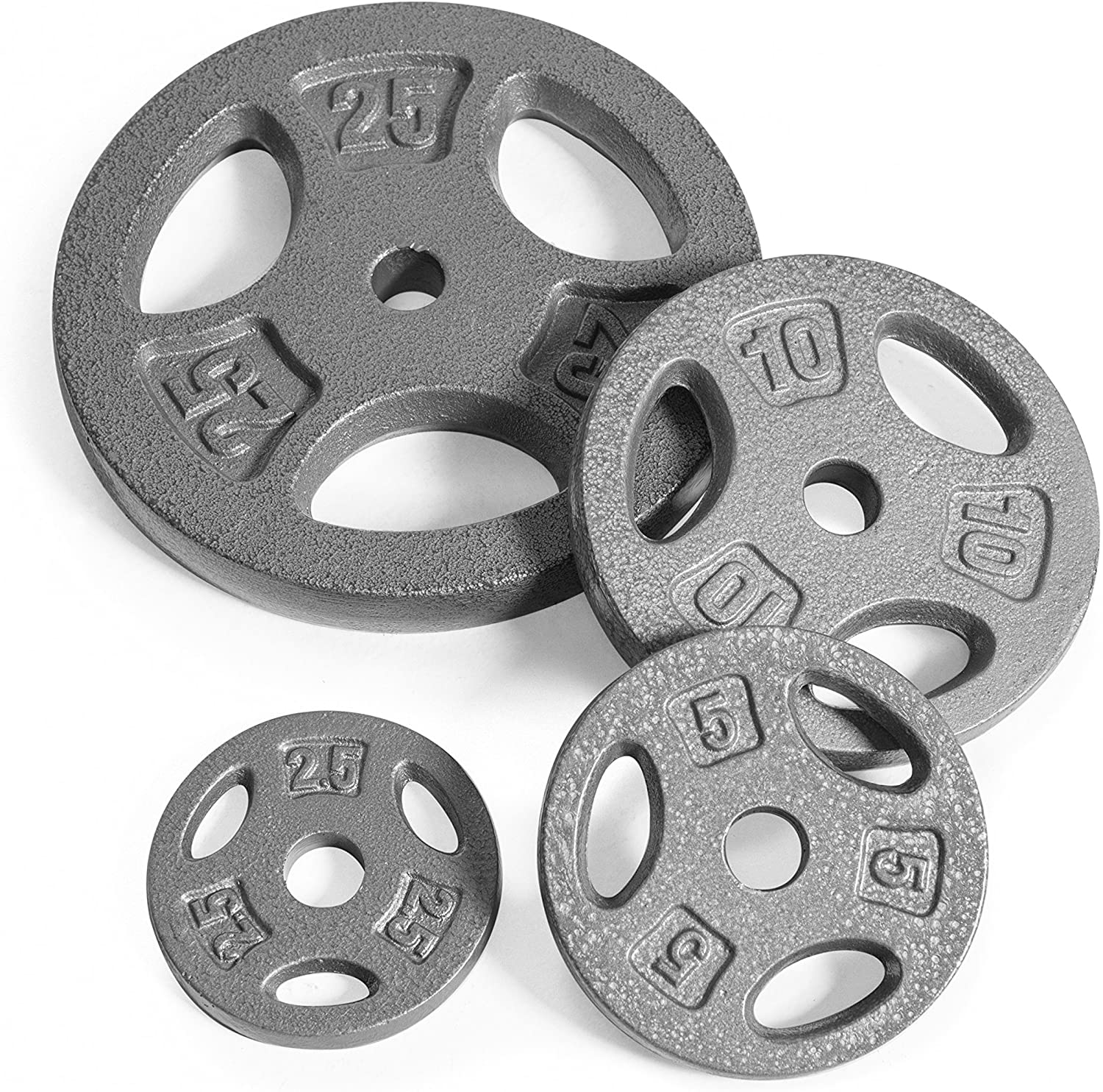 CAP Barbell Cast Iron 1-inch Standard Grip Plates