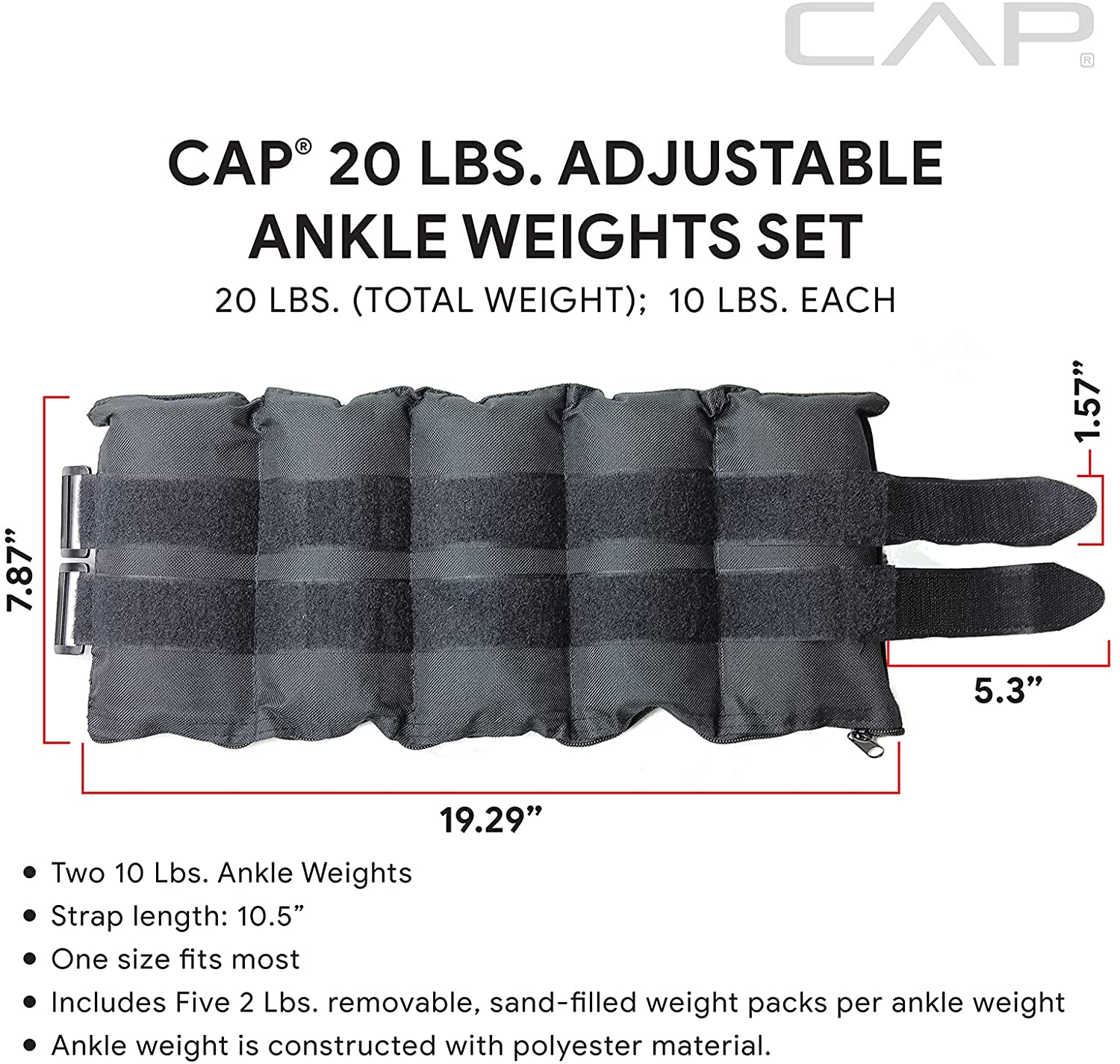 CAP Barbell Adjustable Ankle Weights MAGMA Fitness