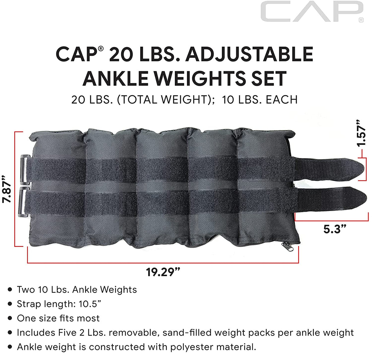 CAP Barbell Adjustable Ankle Weights MAGMA Fitness