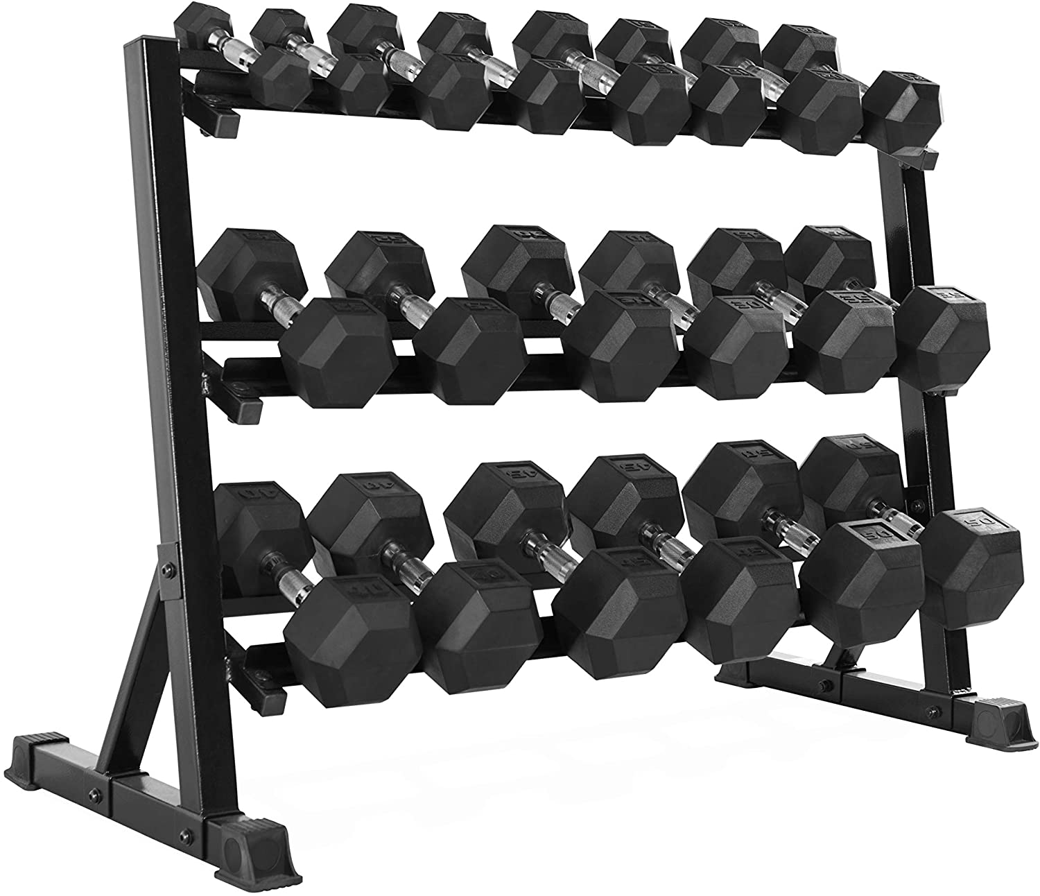 NEW ALL BLACK 6 Pieces factory CAP Dumbbell Set