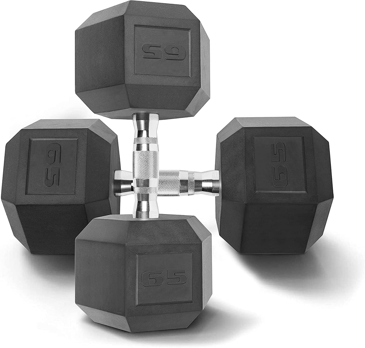 CAP Barbell Rubber Hex Dumbbells