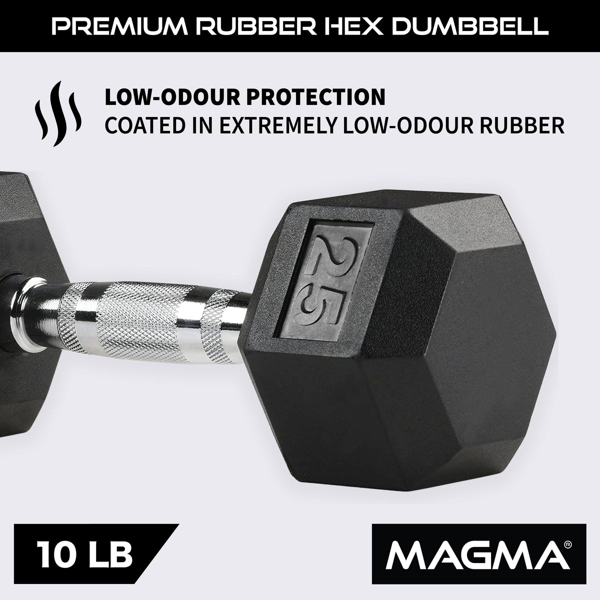 MAGMA Rubber Hex Dumbbells