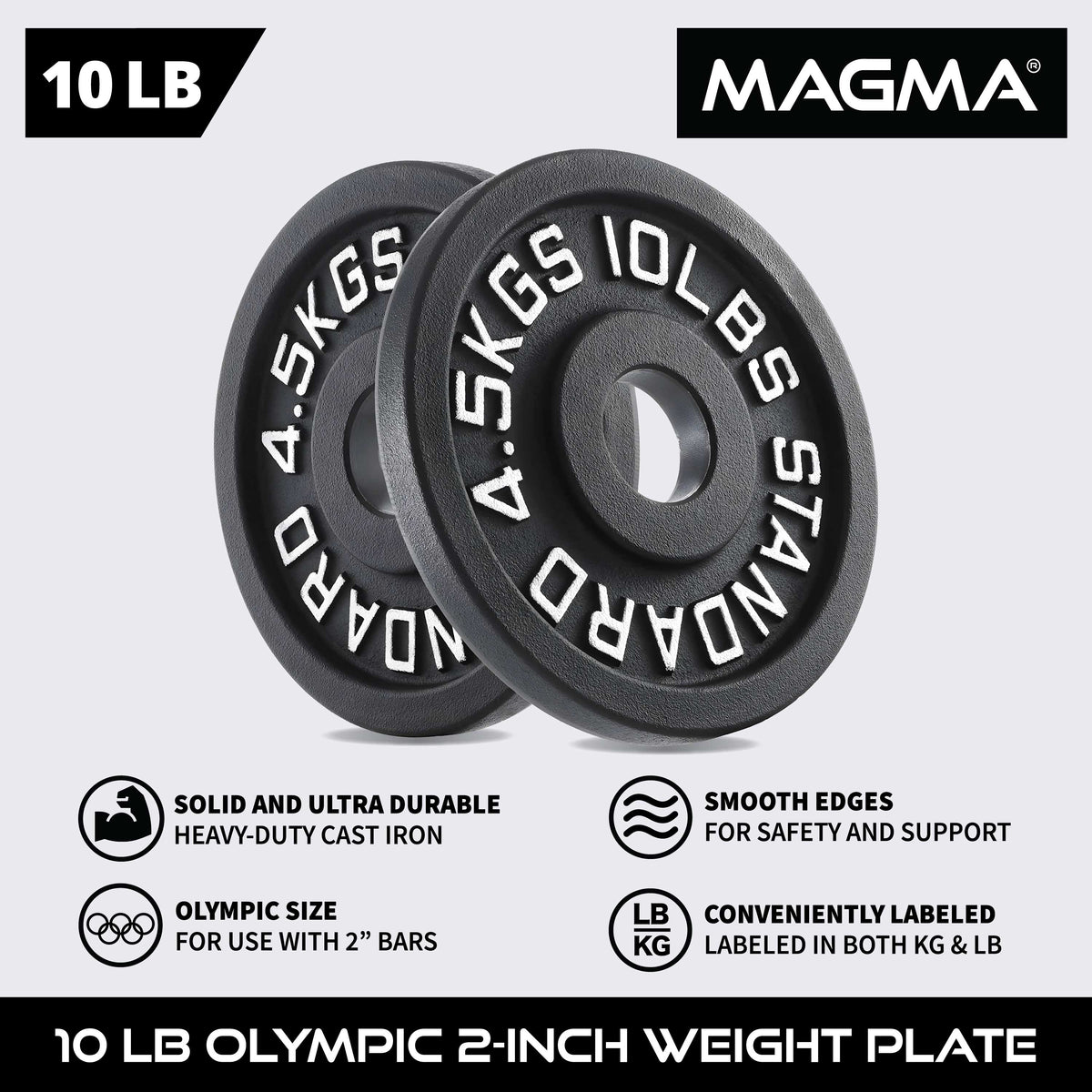 MAGMA Olympic Cast Iron Weight Plates