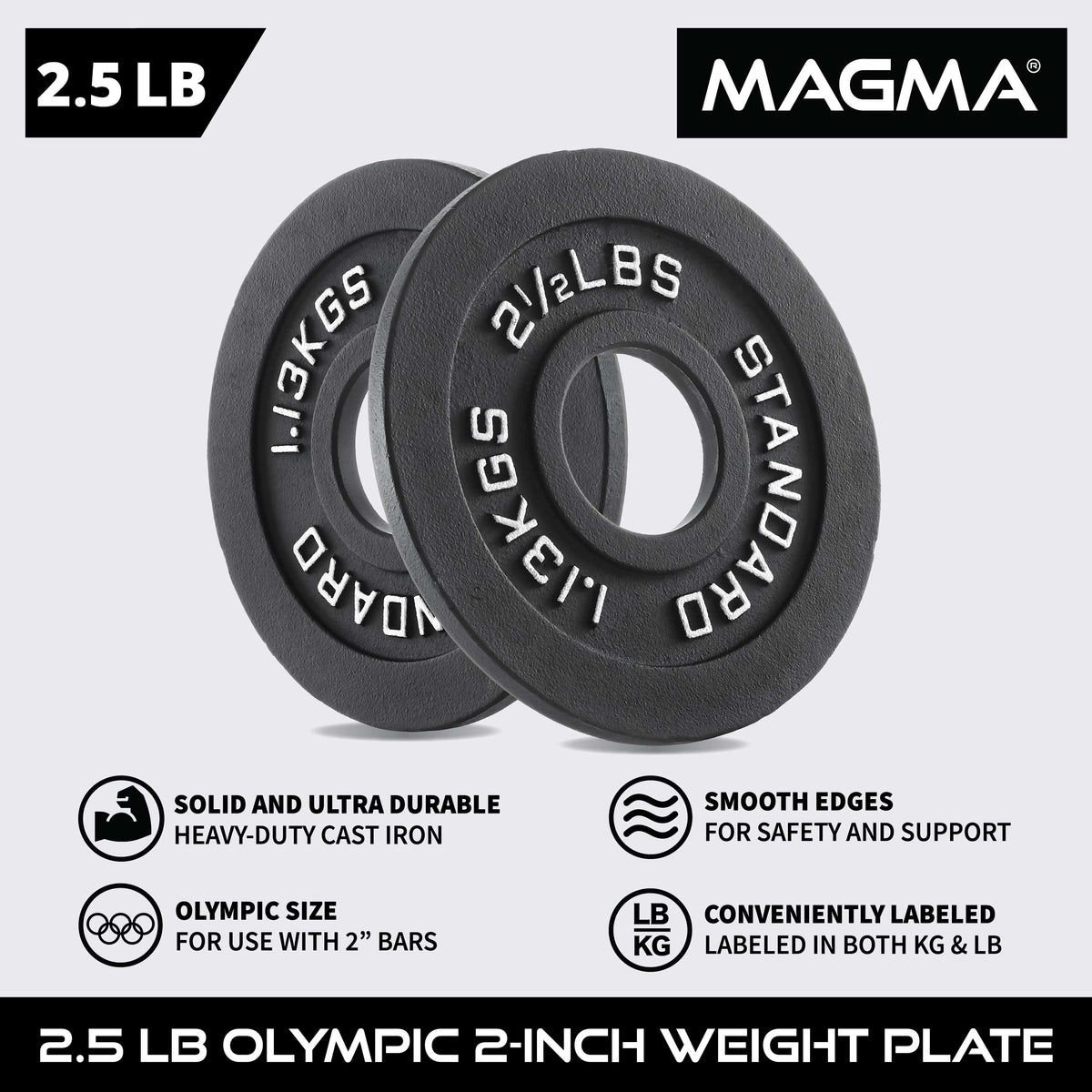 MAGMA Olympic Cast Iron Weight Plates