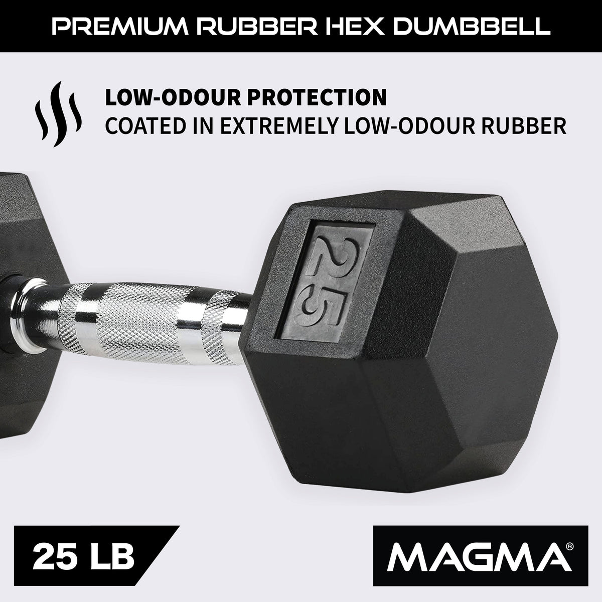 MAGMA Rubber Hex Dumbbells