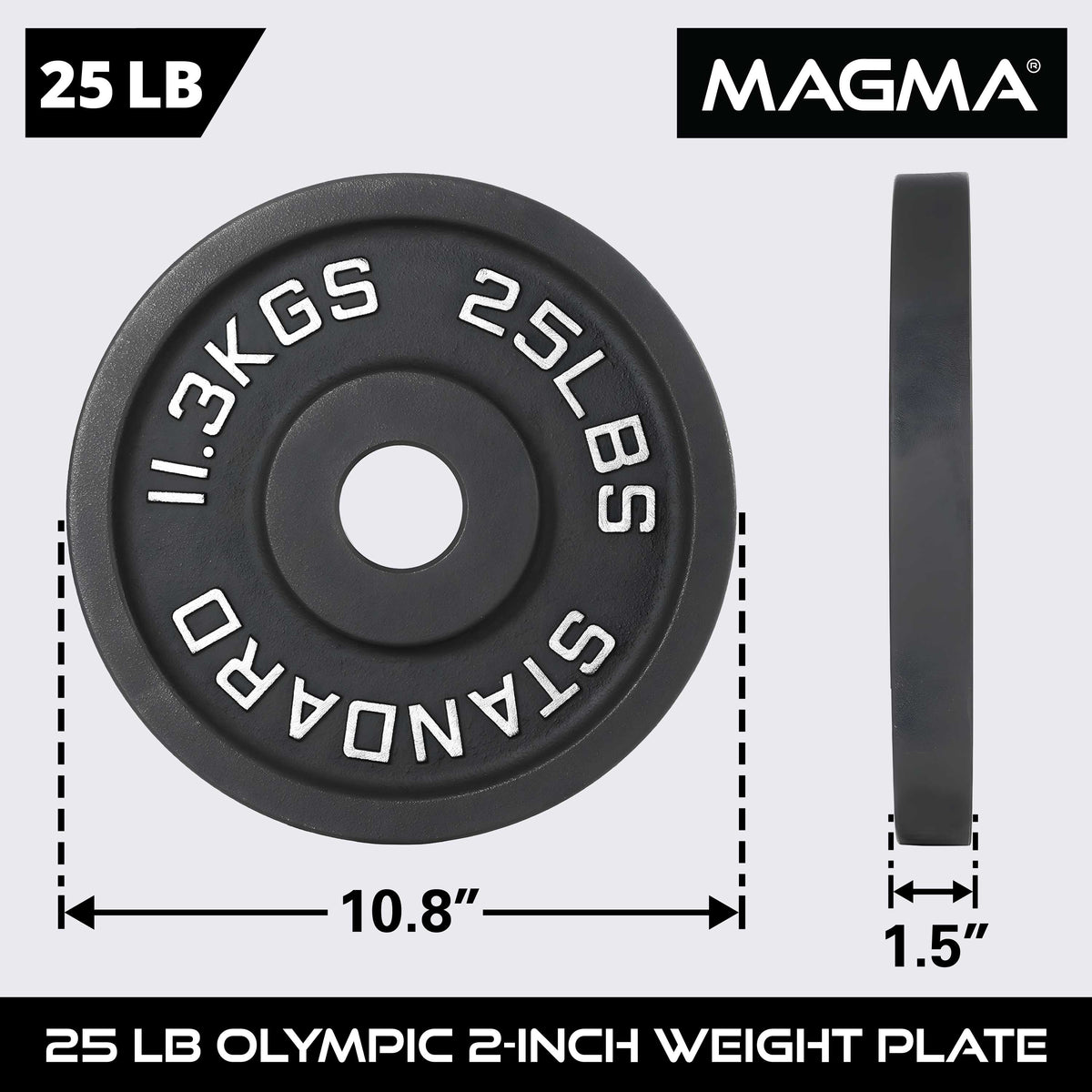 MAGMA Olympic Cast Iron Weight Plates