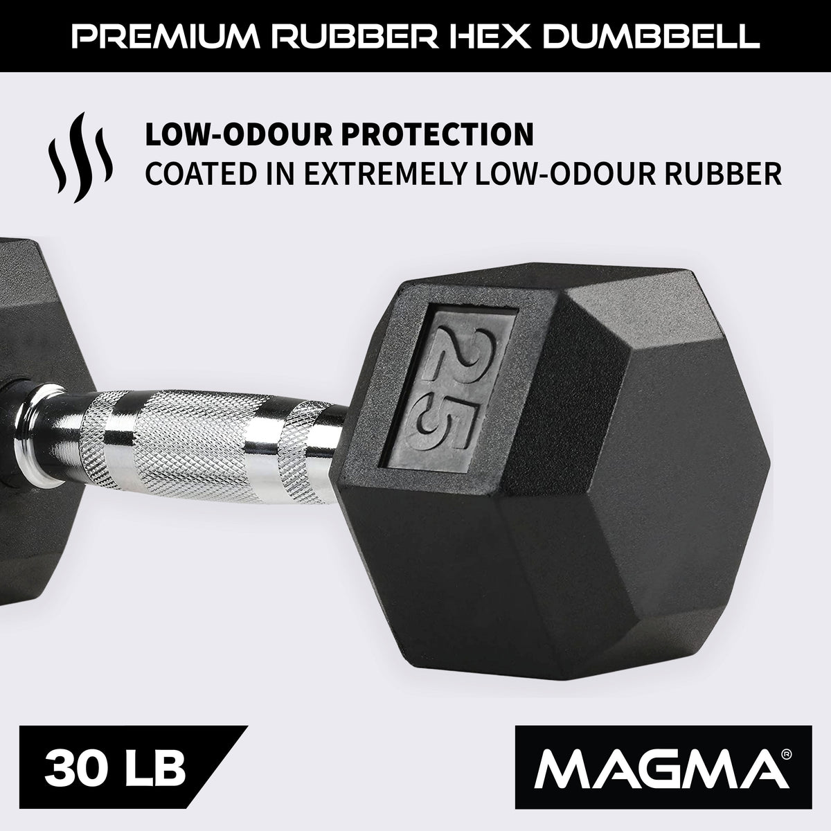 MAGMA Rubber Hex Dumbbells