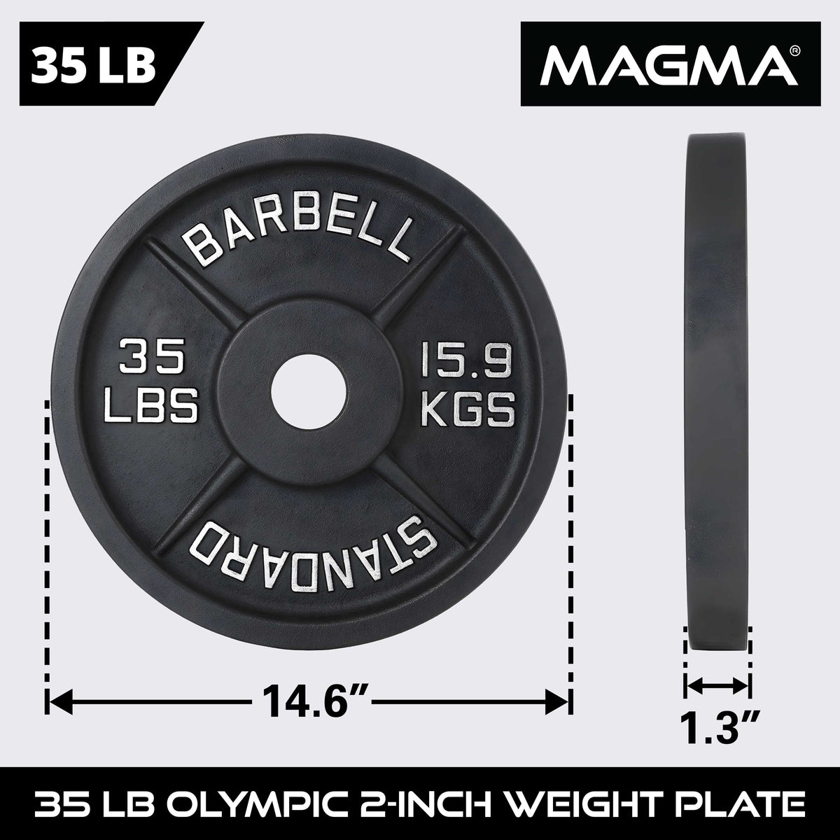 MAGMA Olympic Cast Iron Weight Plates