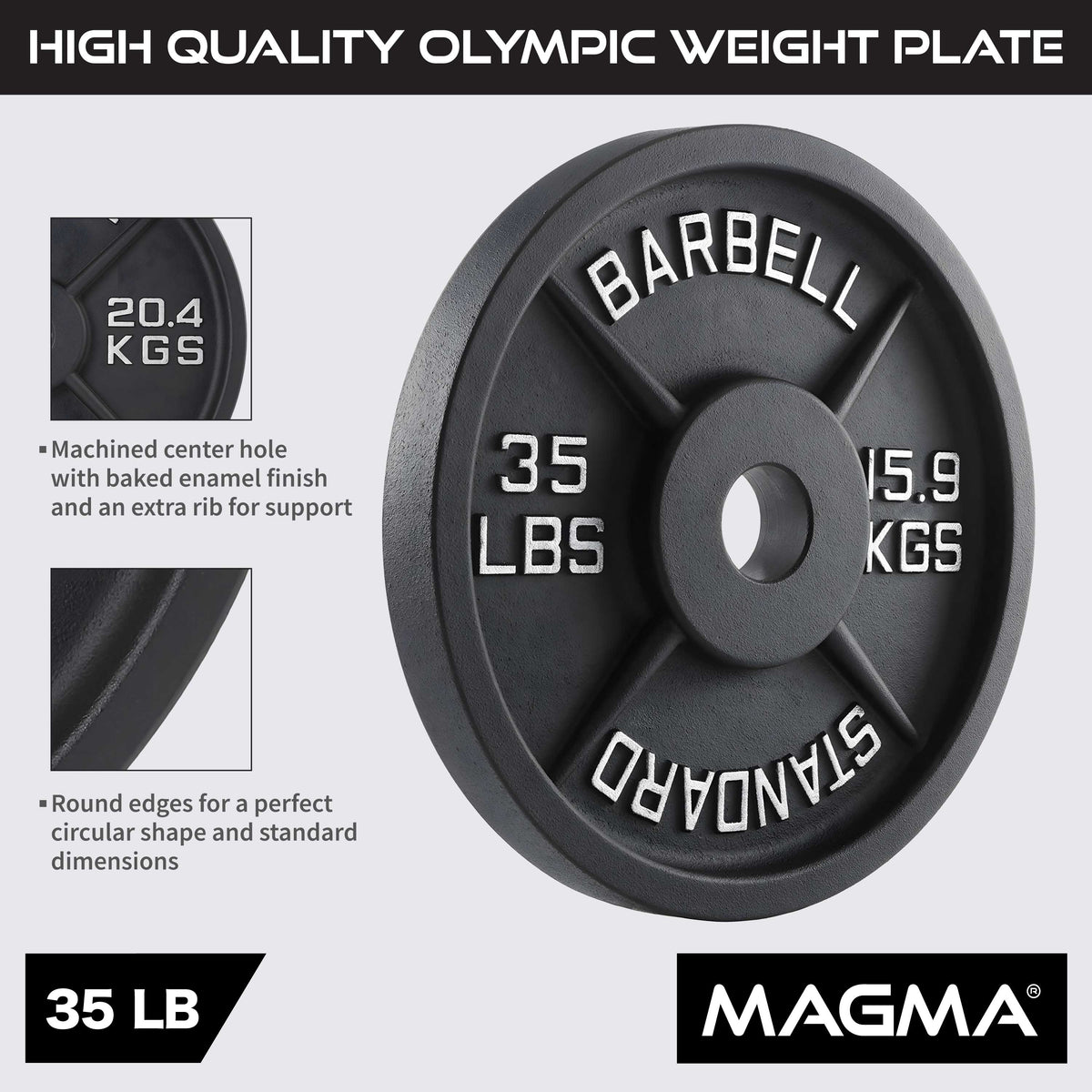 MAGMA Olympic Cast Iron Weight Plates