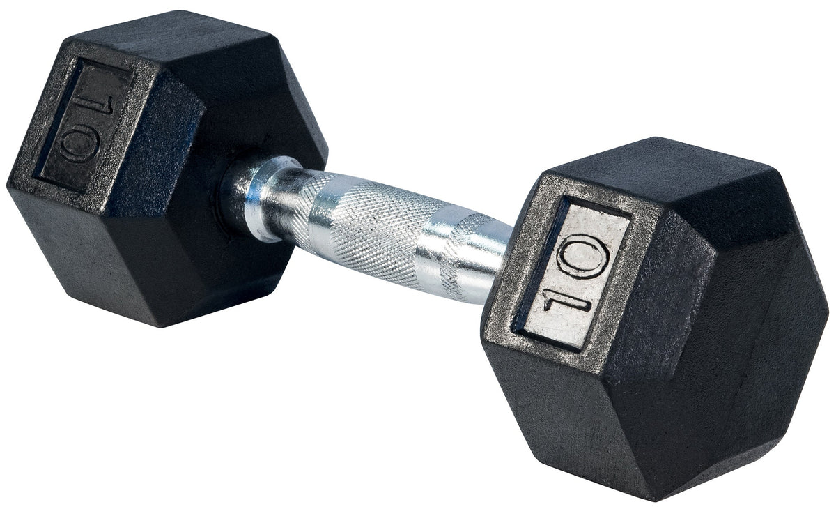 MAGMA Single Rubber Hex Dumbbell - 10 LB