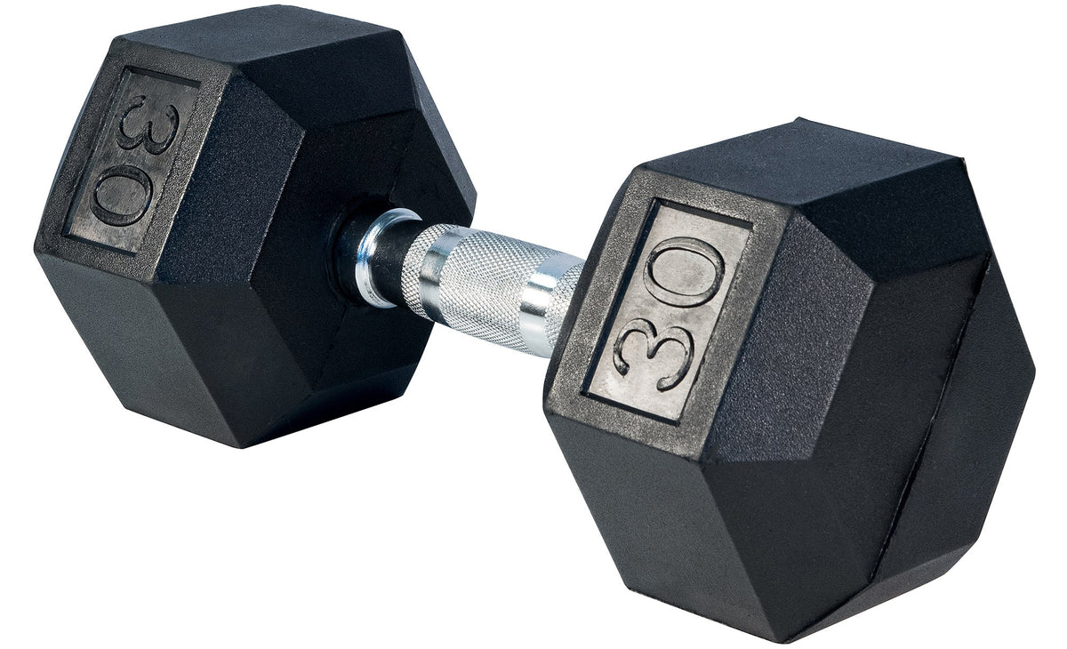 MAGMA Single Rubber Hex Dumbbell - 30 LB