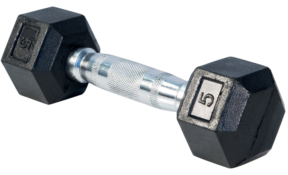 MAGMA Single Rubber Hex Dumbbell - 5 LB