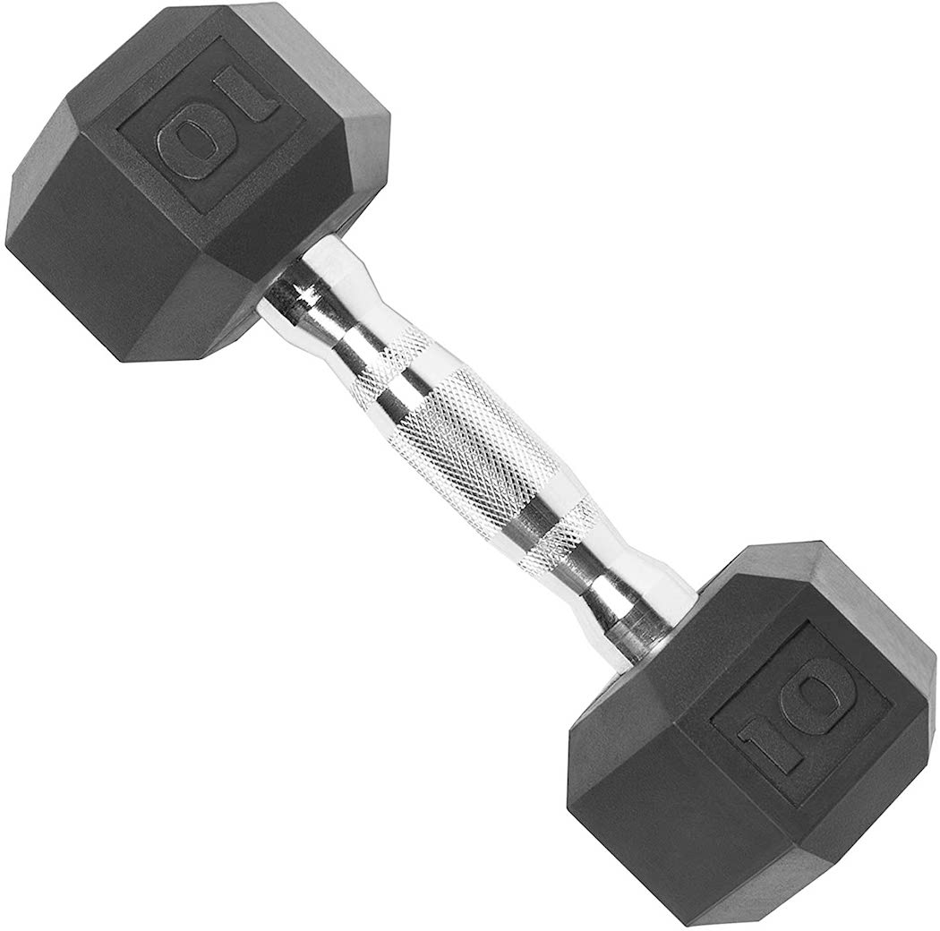 CAP Barbell 5-75 LB Rubber Hex 1200LB Dumbbell Set