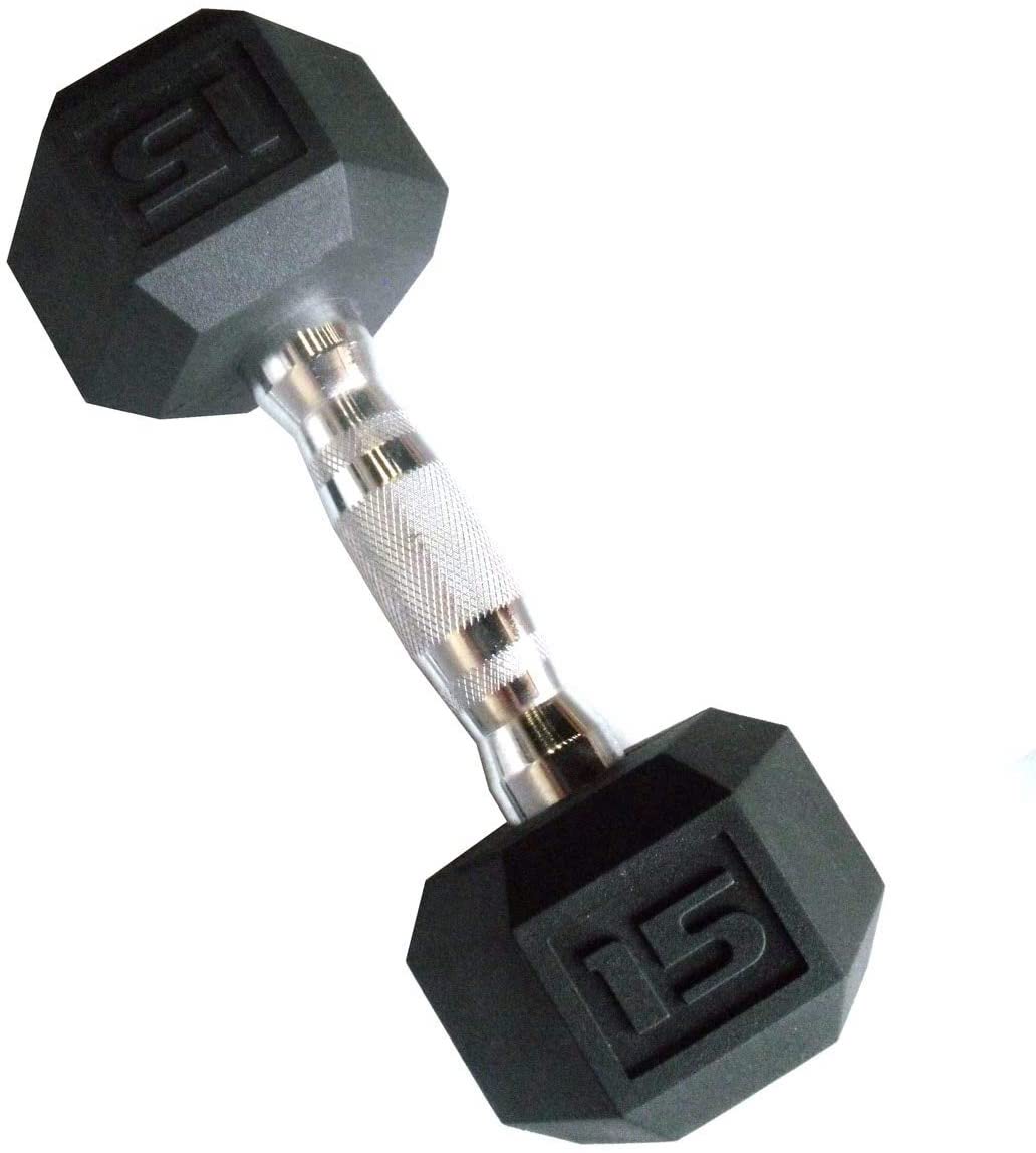 CAP Barbell 5-75 LB Rubber Hex 1200LB Dumbbell Set